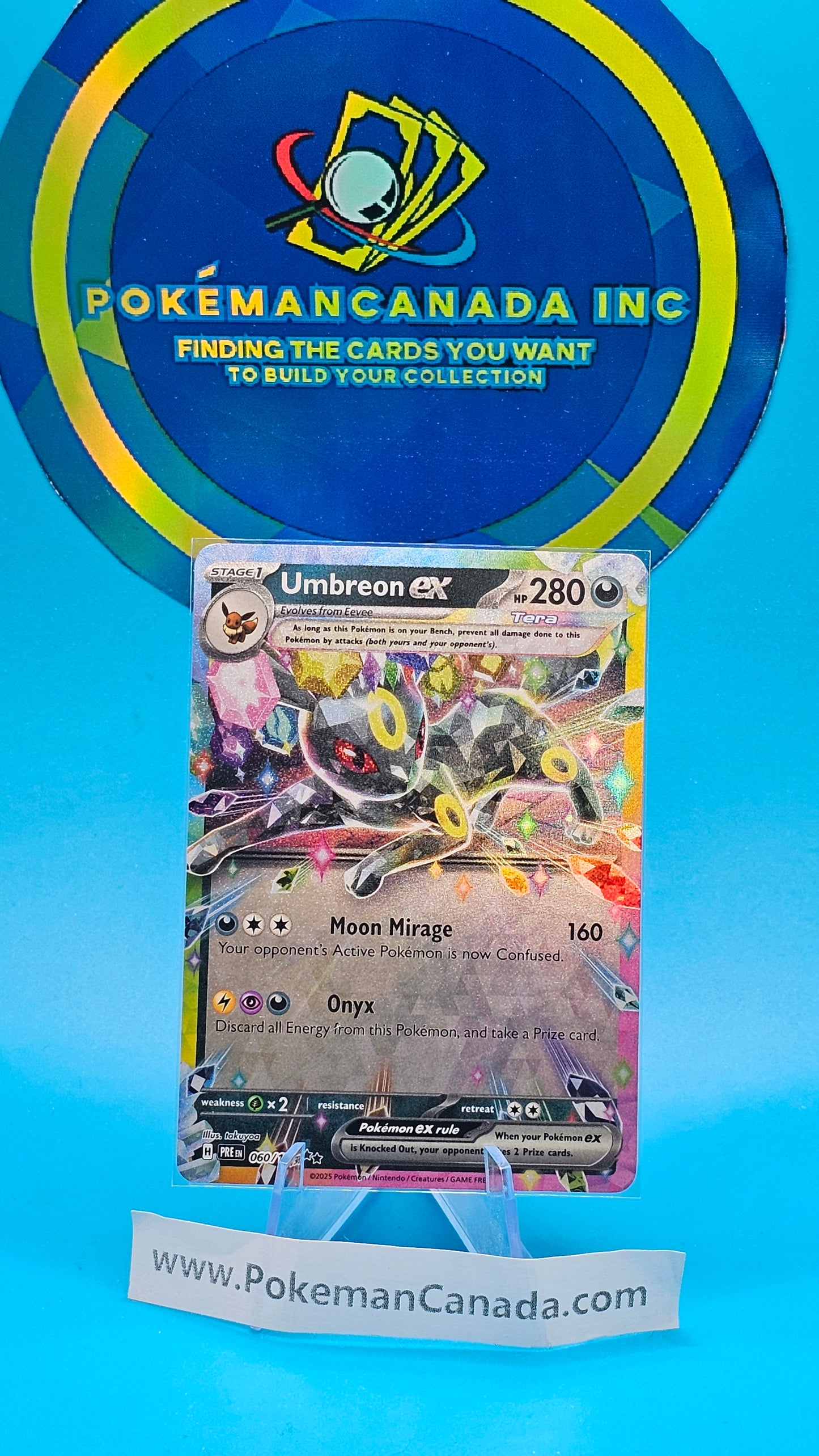 Pokemon Prismatic Evolutions #060/131 Umbreon ex Double Rare
