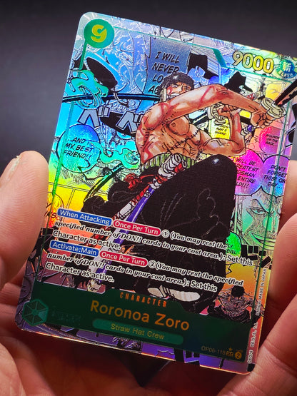 2024 One Piece OP06 EN Manga Alternate Art #118 Roronoa Zoro