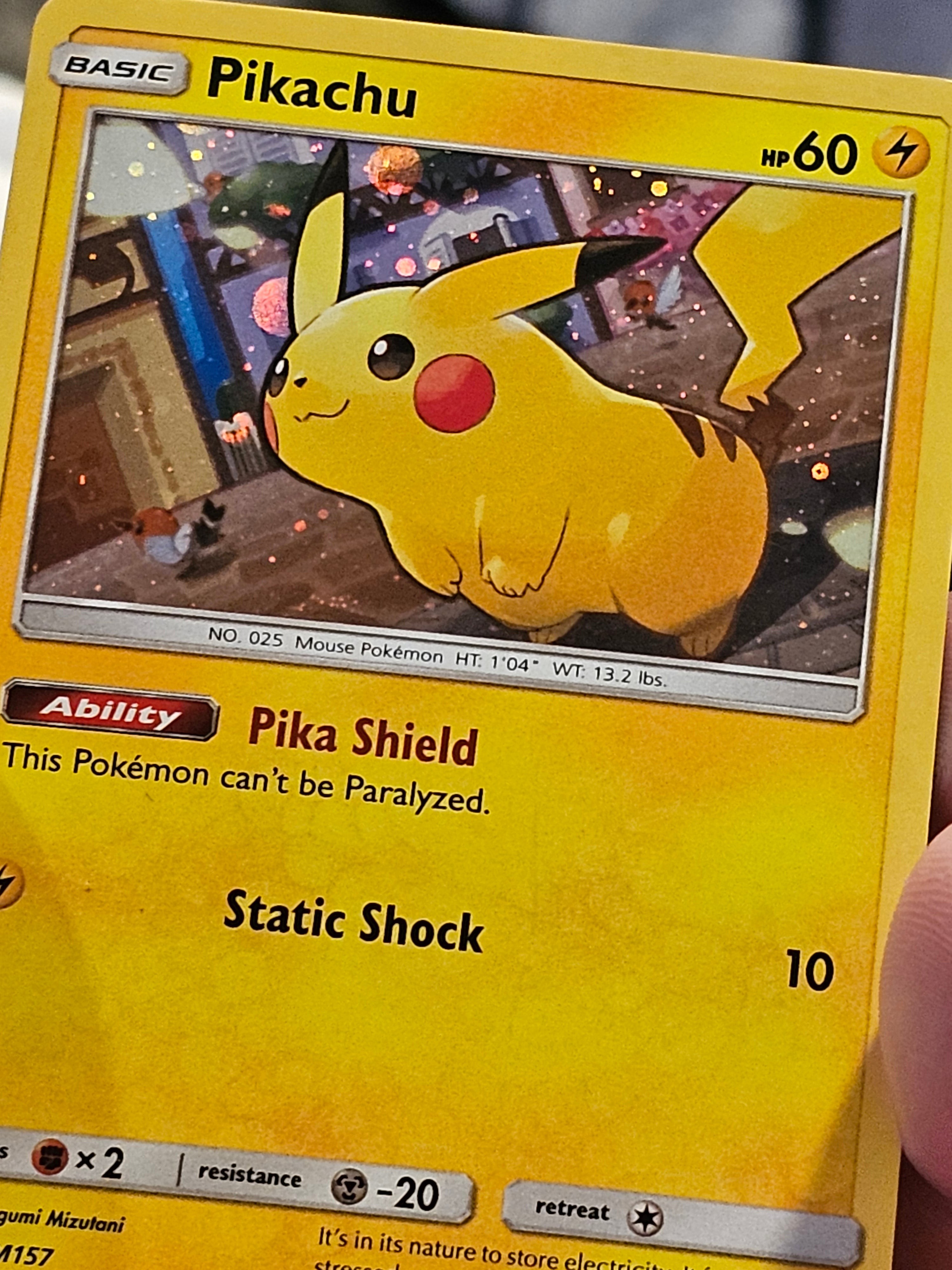 Pikachu SM157 Holo Black Star Promo Pokemon LPMP