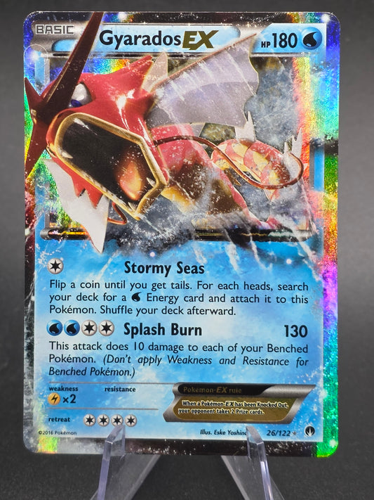 Pokemon TCG Gyarados EX 26/122 Breakpoint Ultra Rare Holo, LP 26/122