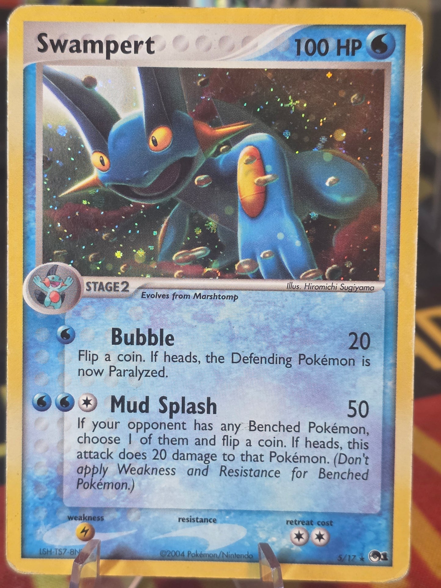 SWAMPERT Holo 5/17 RARE POP Series 1 Promo Pokemon Card 2006 MP+
