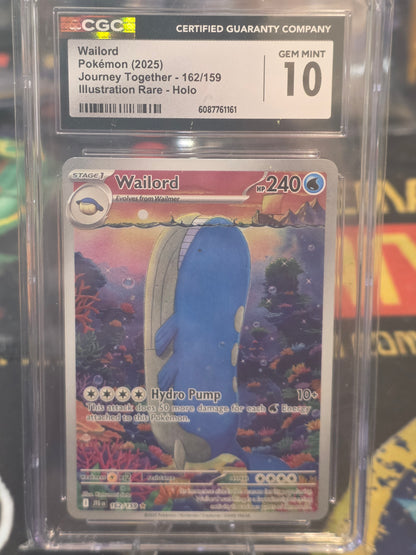 Wailord #162/159 2025 Journey Together CGC 10 Pokémon