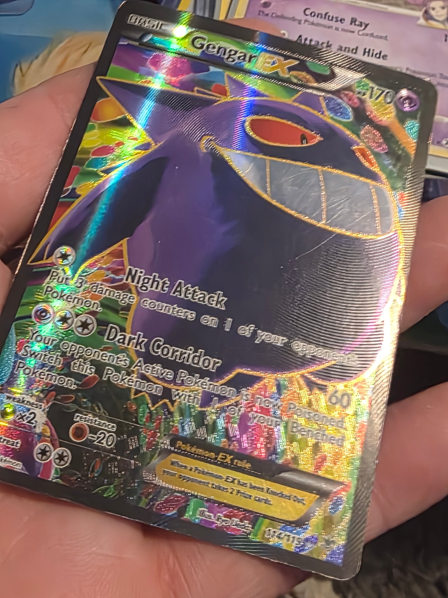 Pokemon TCG Gengar EX 114/119 XY Phantom Forces Full Art English HP Card