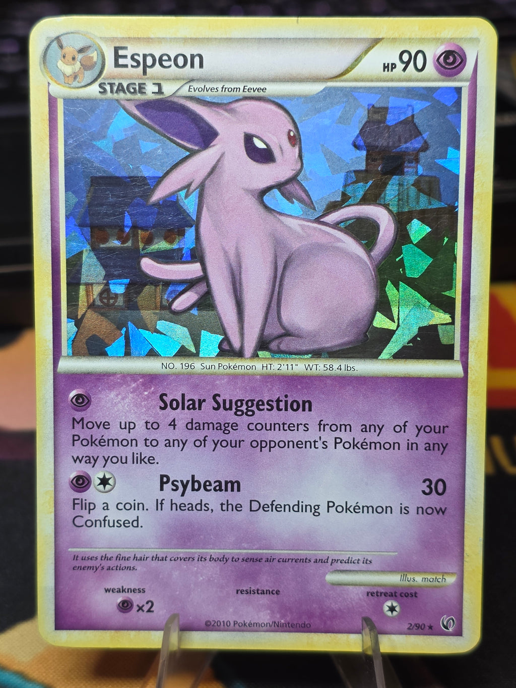 Espeon Cracked Ice Holo Pokemon Card - Undaunted Deck Exclusive - 2/90