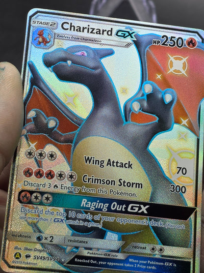 Charizard GX Hidden Fates Holo Full Art Ultra Rare Card SV49/SV94 MINTY