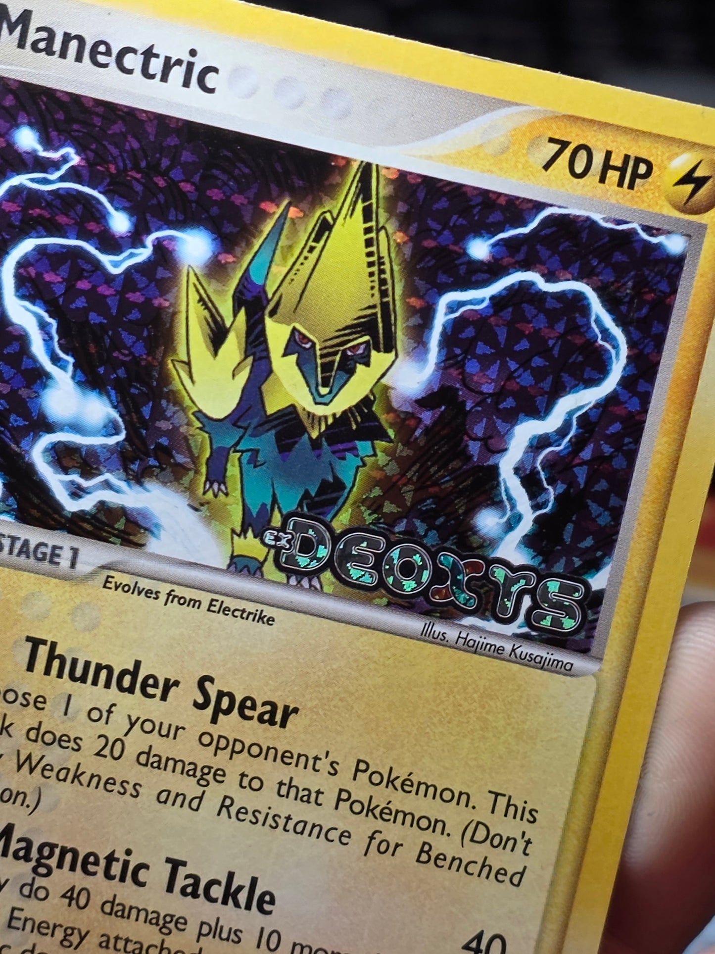 Manectric 38/107 Reverse Holo Uncommon EX Deoxys Stamped