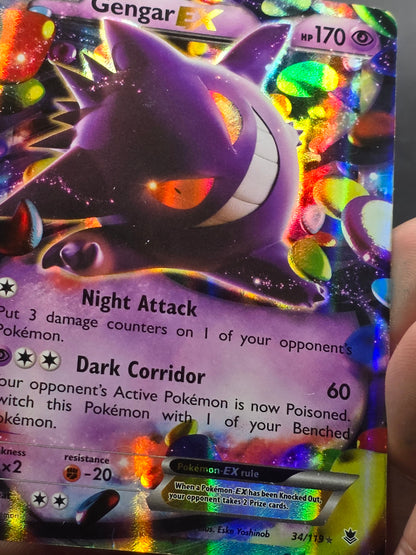 Pokémon Gengar EX 34/119 XY - Phantom Forces Holo HP