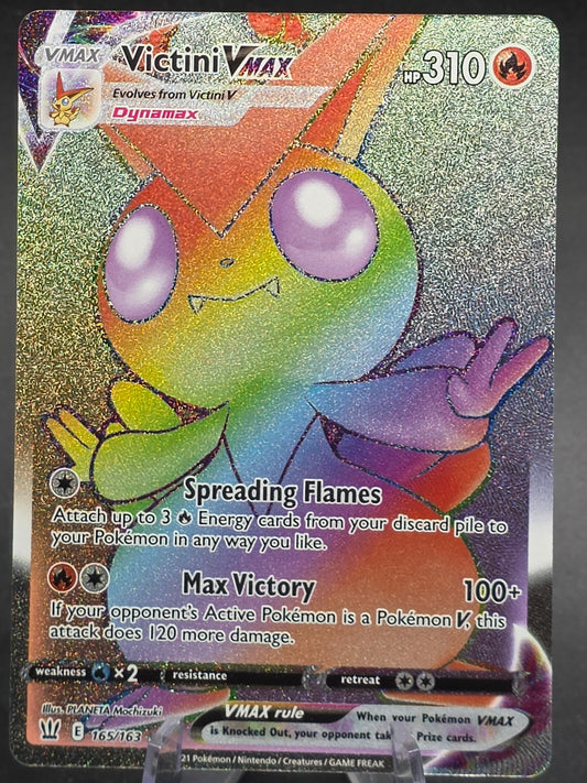 Victini Vmax Battle Styles Rainbow Secret Ultra Rare 165/163
