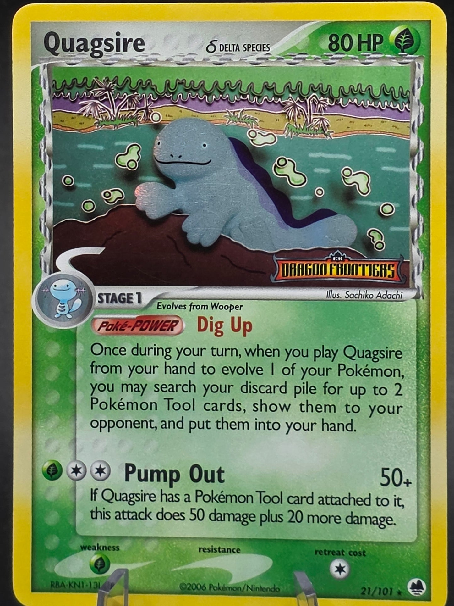 Quagsire Delta Species 21/101 Dragon Frontiers Reverse Holo NM