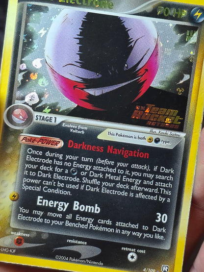 Dark Electrode 4/109 Holo Rare EX Team Rocket Returns Stamped