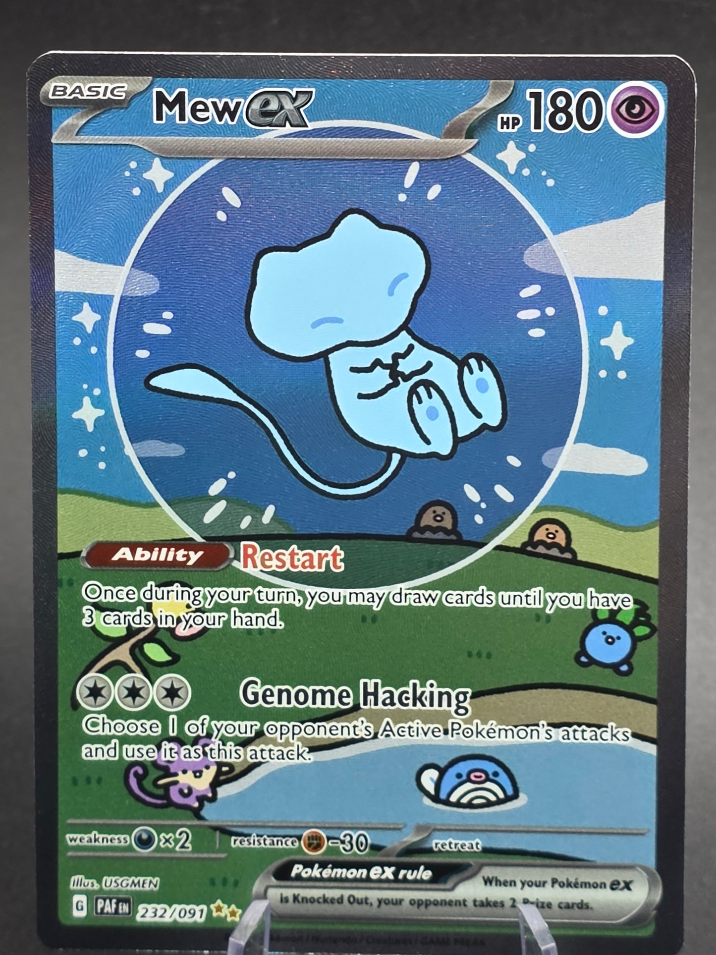 Mew ex - 232/091 - Pokemon Paldean Fates Special Illustration Rare Card LP+ 232/091
