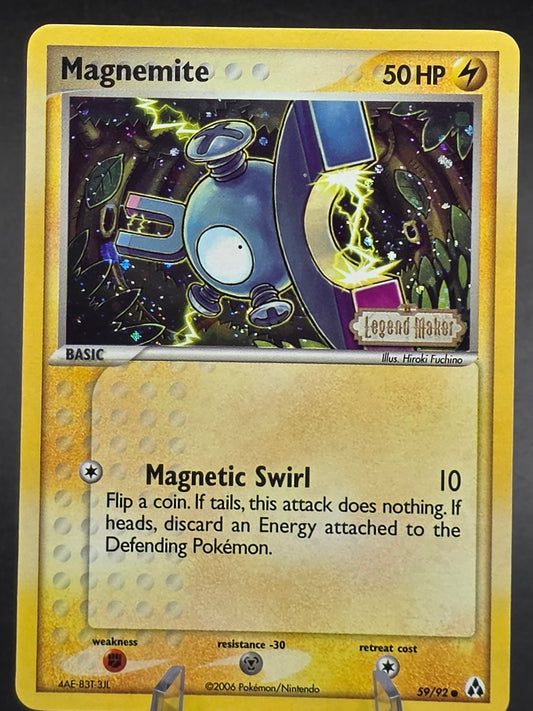 Magnemite 59/92 Ex Legend Maker Stamped Holo Foil Pokémon Card NM