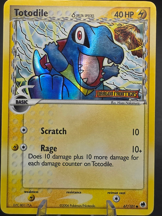 Totodile Pokemon TCG Delta Species 67/101 Reverse Holo Foil Stamped Card MP