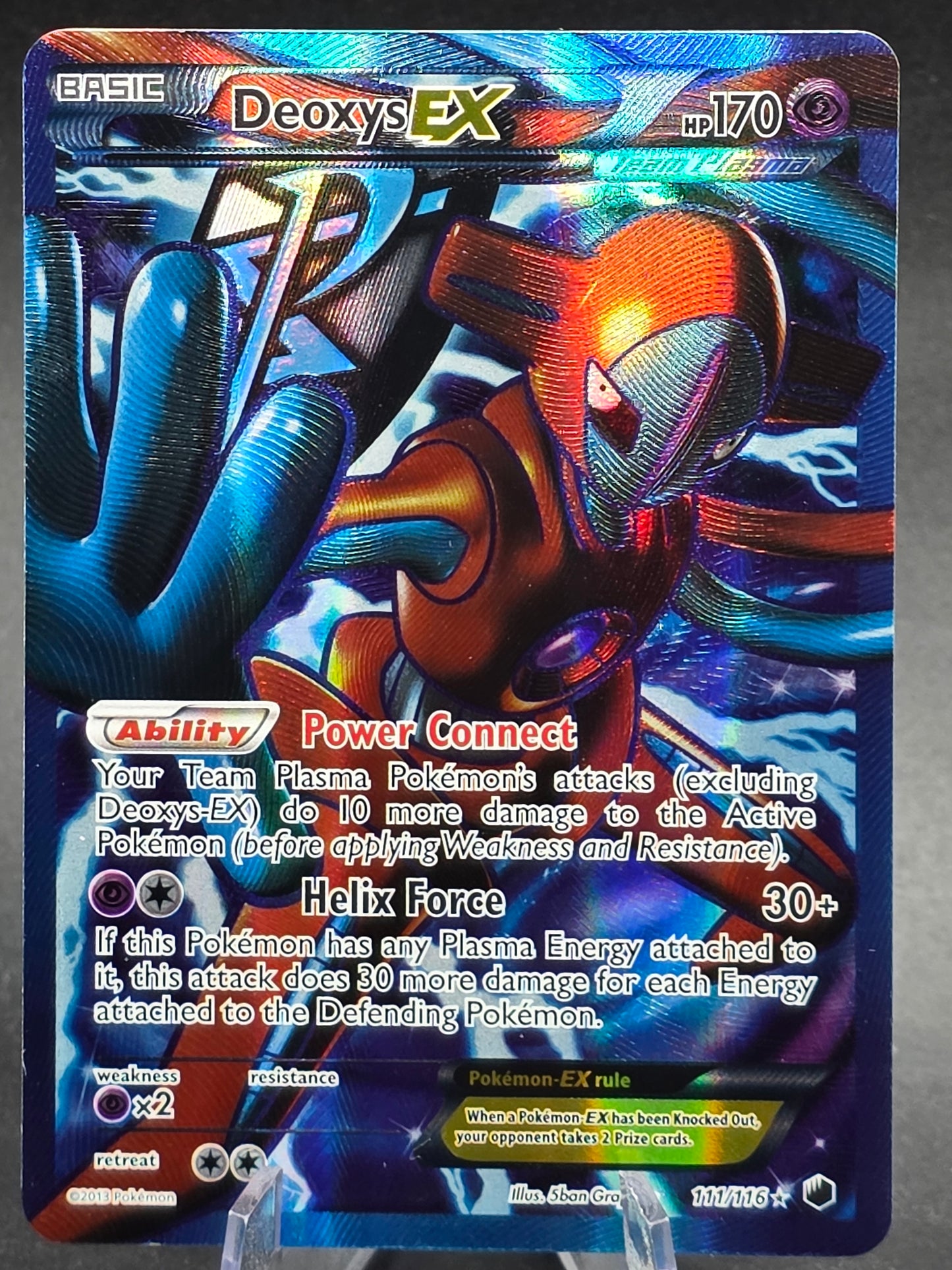 Deoxys EX (Team Plasma) (Full Art) 111/116 Plasma Freeze Holo