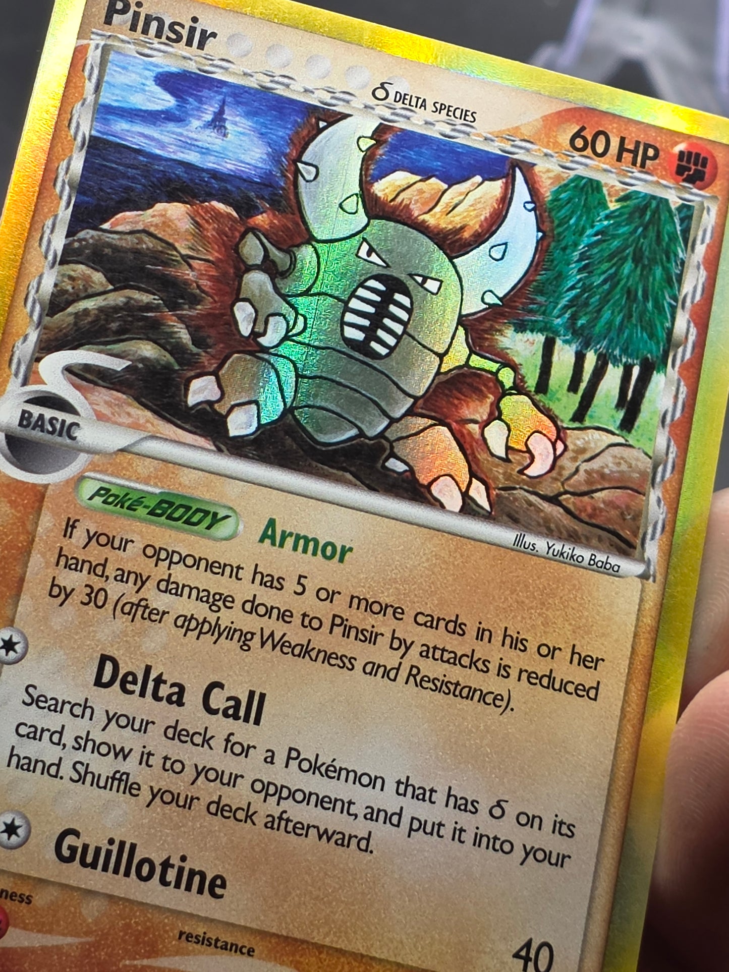 Pinsir Delta Species 9/101 Stamped Dragon Frontiers Reverse Holo
