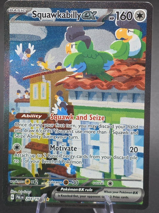 Squawkabilly EX 264/193: Pokémon TCG Paldea Evolved Illustration Rare NEAR MINT 264/193