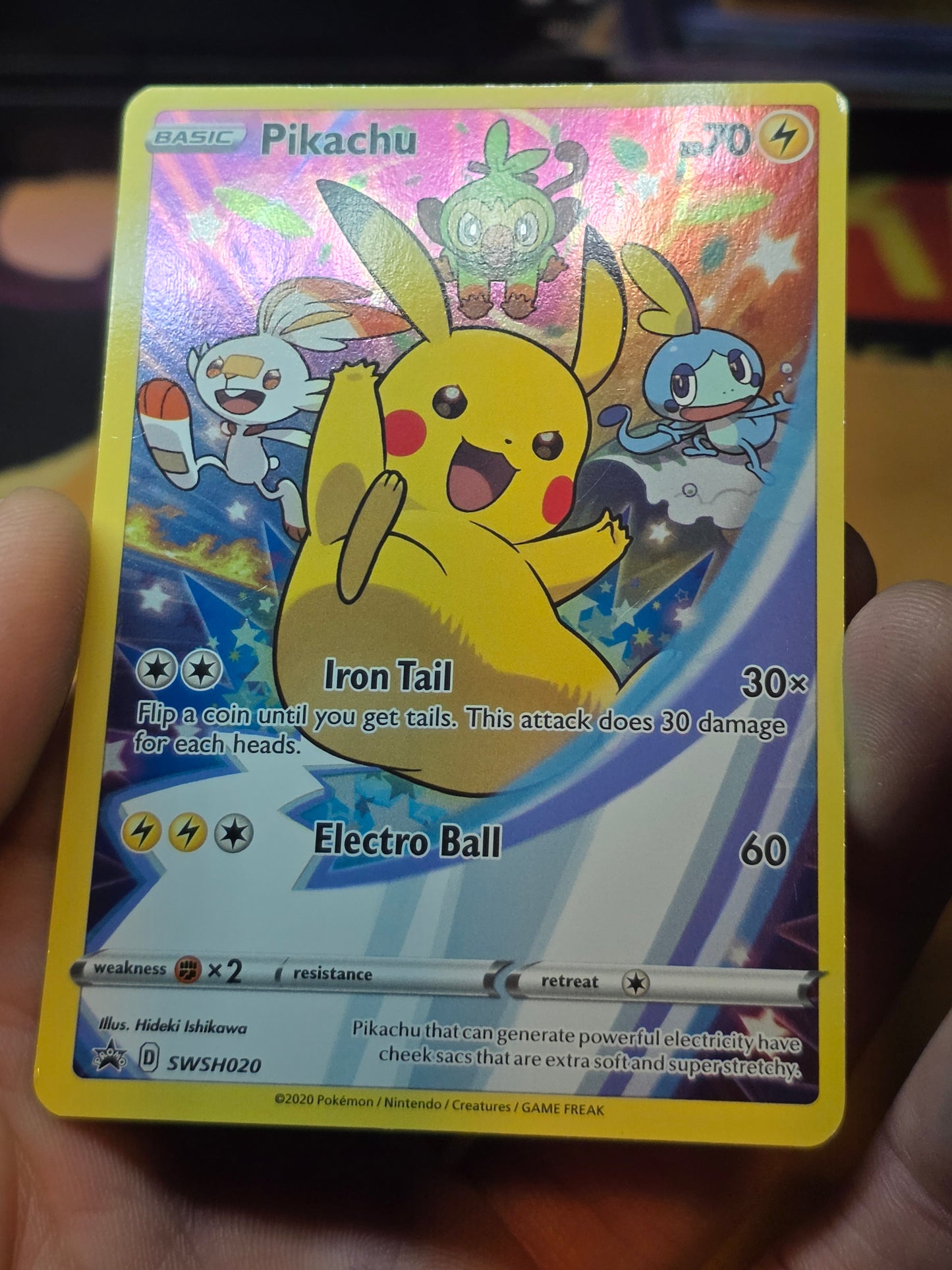 Pikachu 2020 Pokemon Sword & Shield Figure Promo #SWSH020