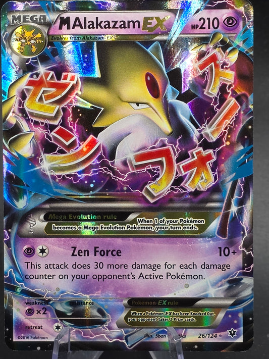 M Alakazam EX [HP/DMG] 26/124 XY Fates Collide Holo Ultra Rare Pokemon