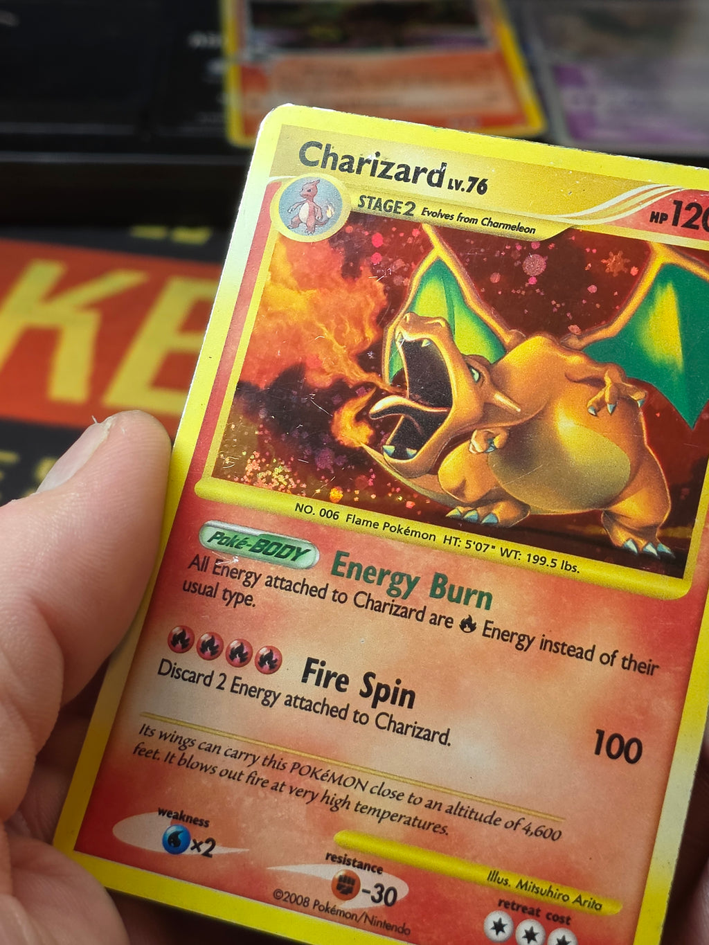 Charizard-Holo Pokemon Diamond & Pearl Stormfront