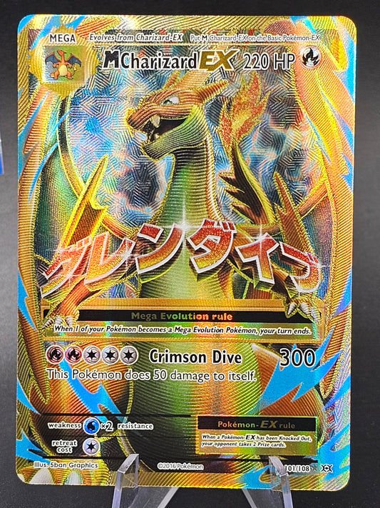 M Charizard EX Full Art Rare Evolutions 101/108, NM Pokemon Card 101/108