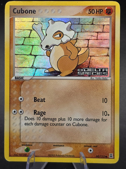 Cubone 60/113 EX Delta Species Reverse Holo Stamped 2005 LP