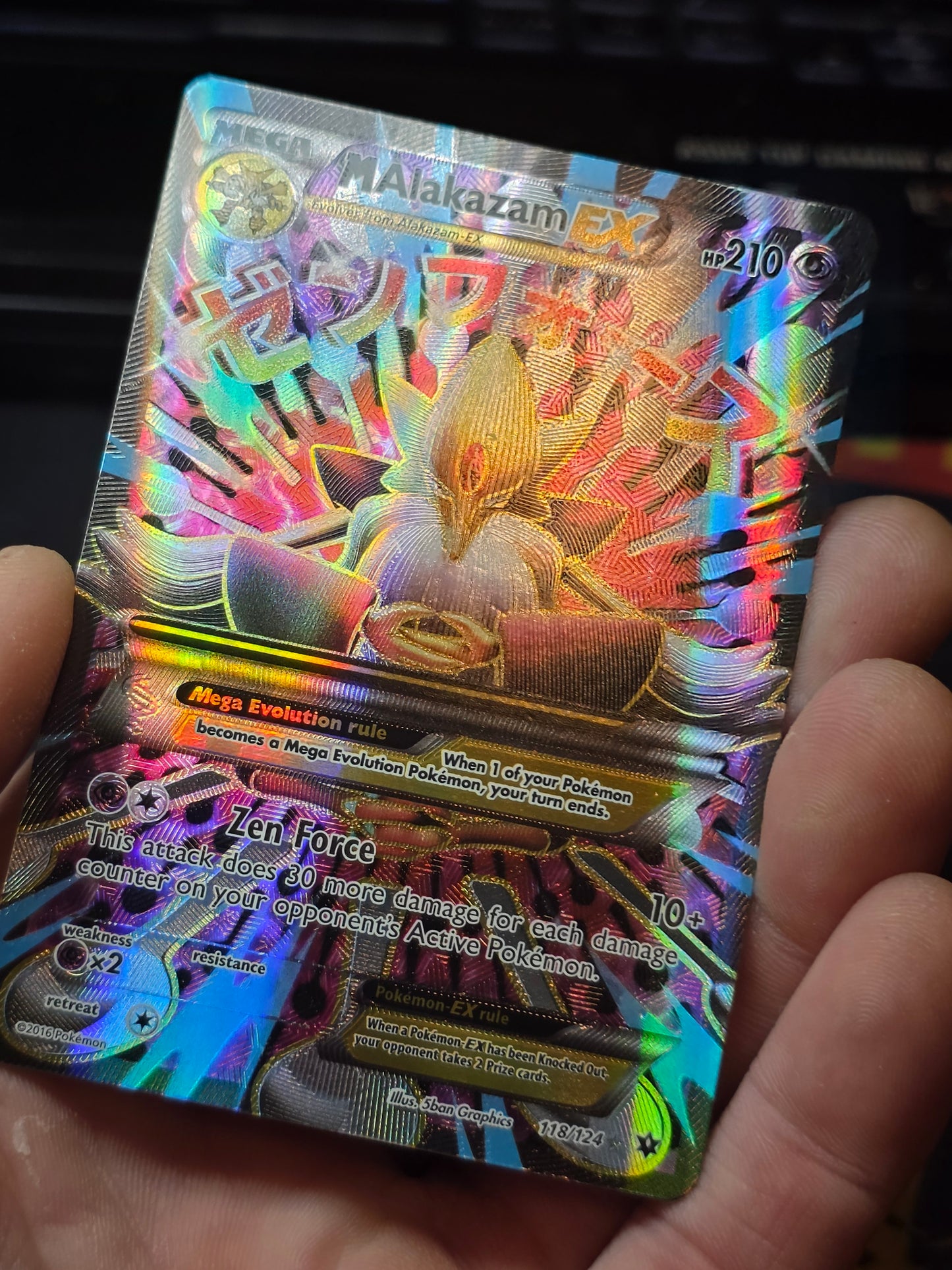 M Alakazam EX (Full Art) 118/124 XY - Fates Collide Ultra Rare Pokemon Card