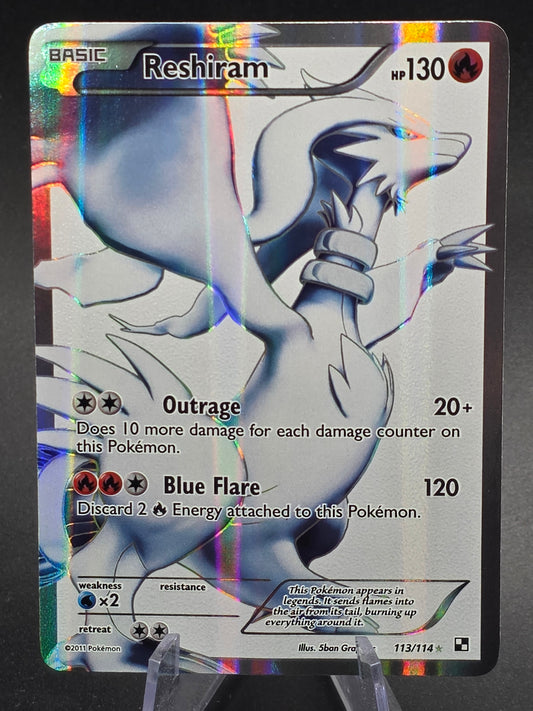 Reshiram Black and White Holo Card 113/114 2011 Full Art Edition 113/114 NM
