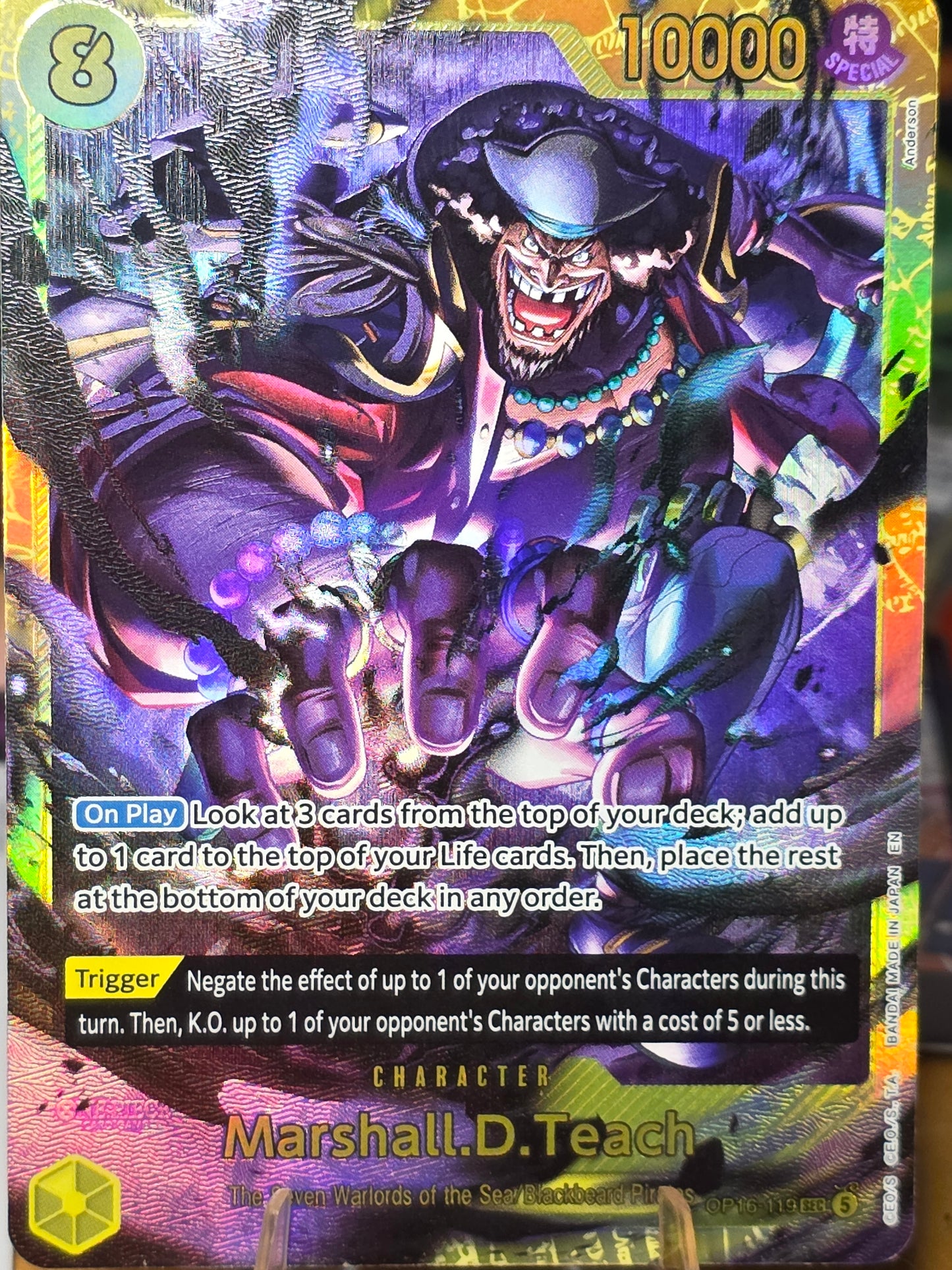 Marshall.D.Teach OP 16-119 SEC The Time of Battle One Piece English TCG NM