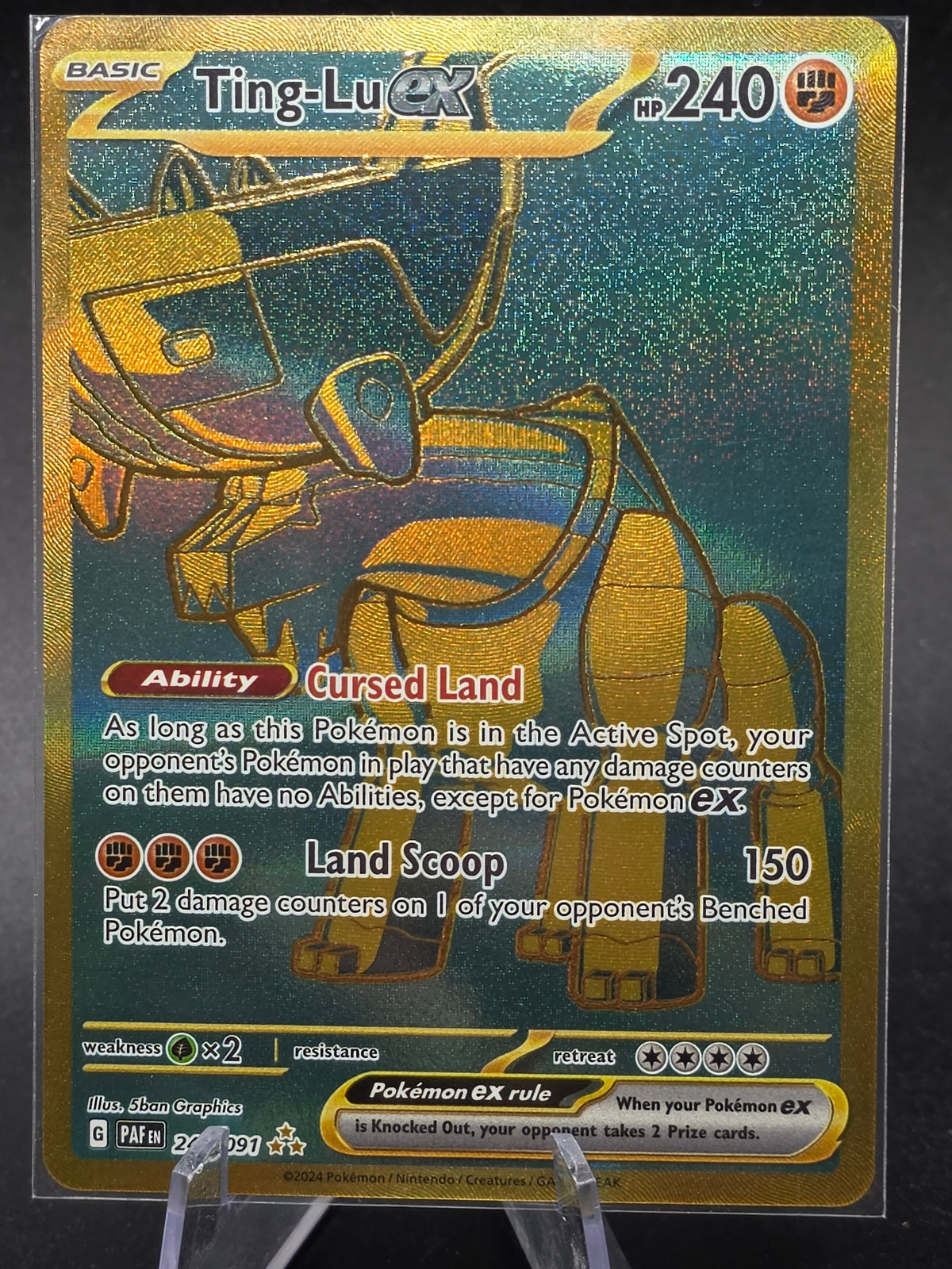 Ting-Lu ex 244/091 Paldean Fates Full Art Hyper Rare Pokemon