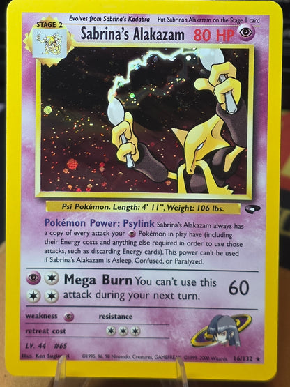 Sabrina's Alakazam Gym Challenge Holo Rare, Holo 016/132