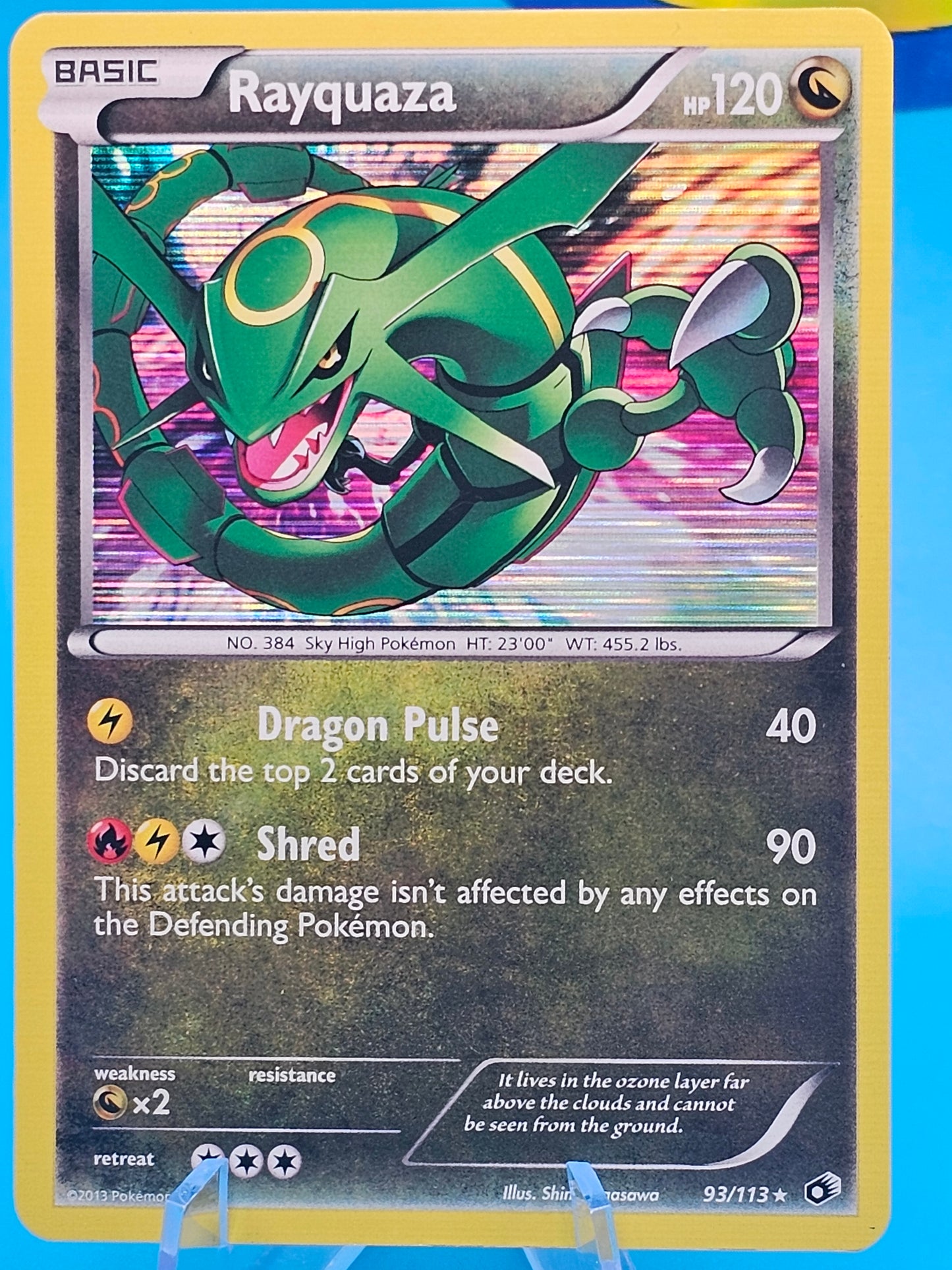 Rayquaza 93/113 Holo Rare Legendary Treasures Pokémon Card 93/113
