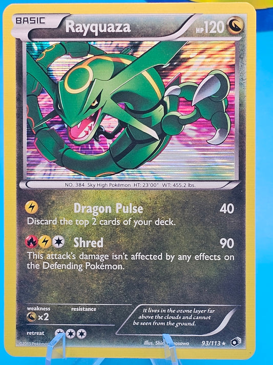 Rayquaza 93/113 Holo Rare Legendary Treasures Pokémon Card 93/113