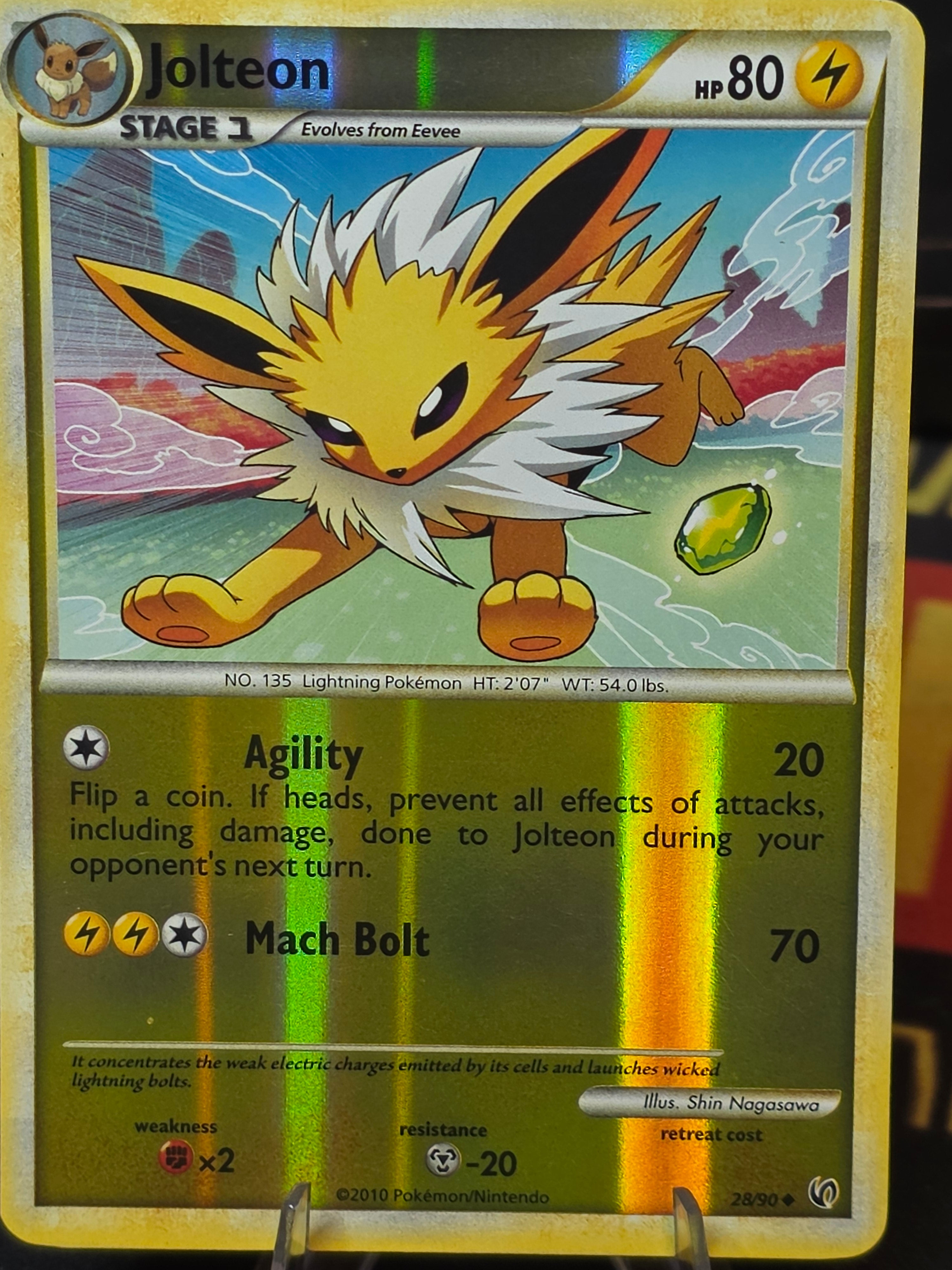 Jolteon 28/90 Uncommon HGSS Undaunted Reverse Holo