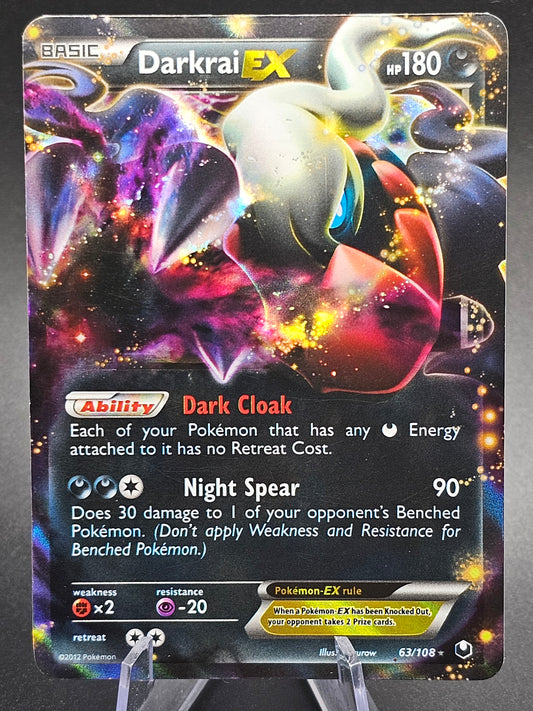 Darkrai EX 63/108 - Ultra Rare Holo - BW Dark Explorers - Pokemon Card - LP 63/108