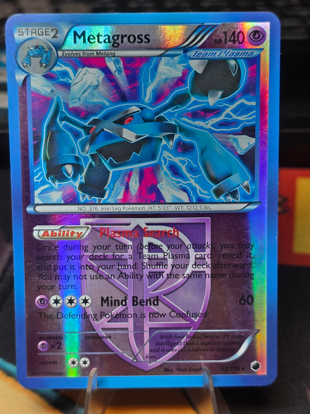 Metagross (Team Plasma) Reverse Holo Rare Plasma Freeze 52/116
