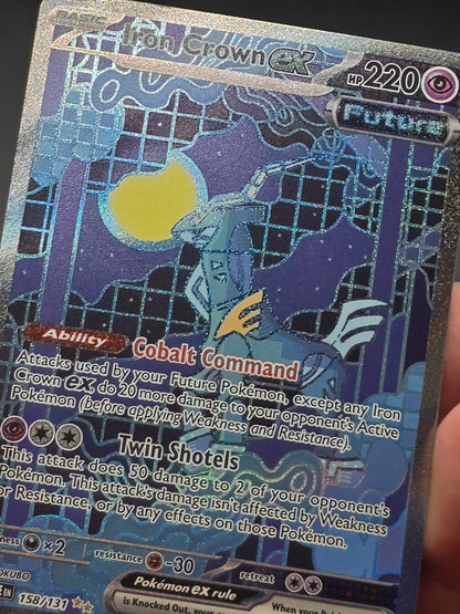 Iron Crown ex 158/131 Sv: Prismatic Evolutions Special Illustration Rare Holo NM