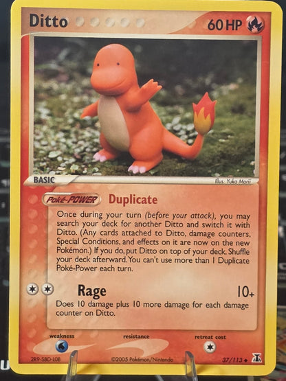 Ditto (Charmander) - 61/113 - Common, EX Delta Species - Pokemon Card - NM/LP