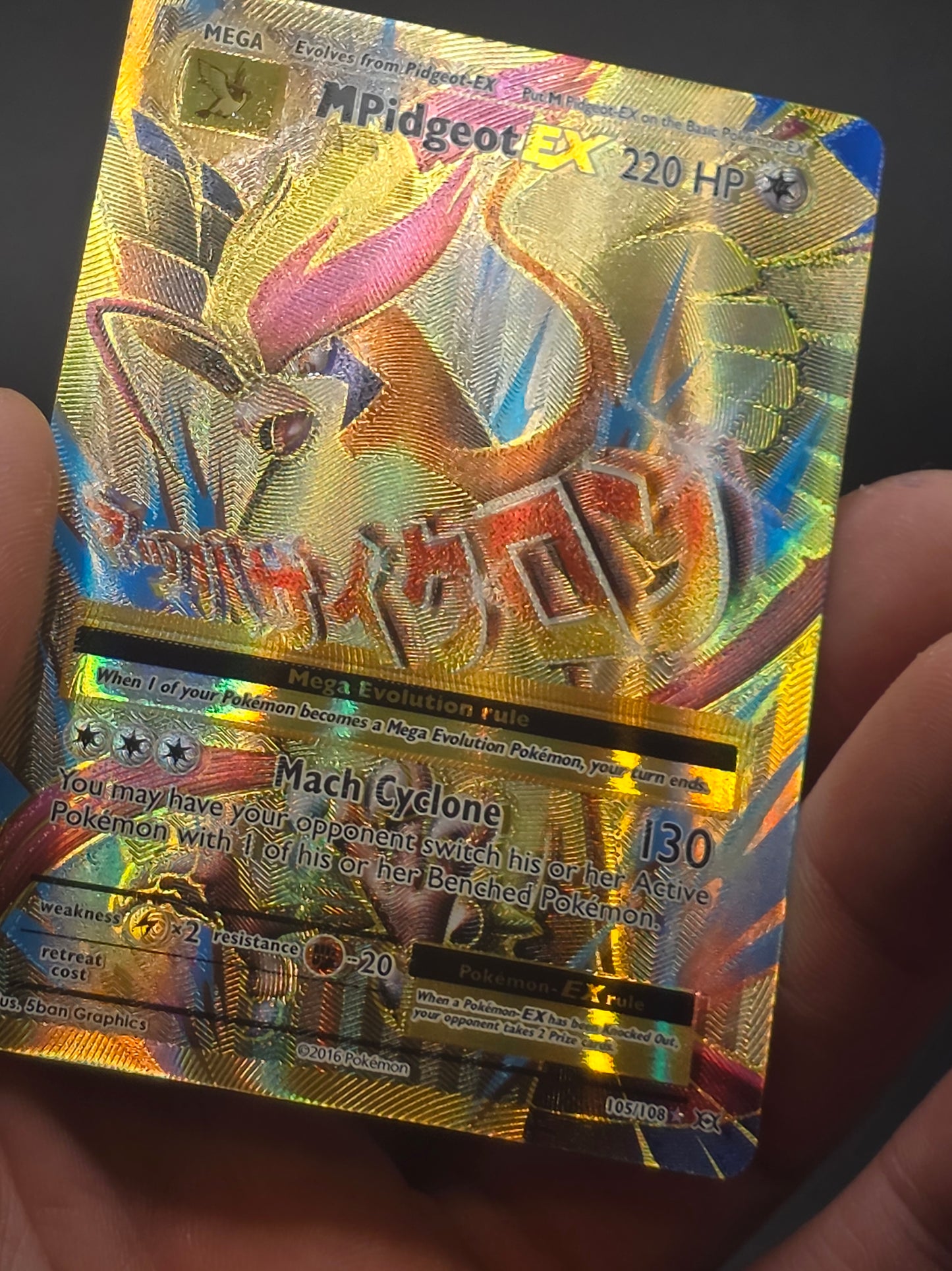 M Pidgeot EX (Full Art) Evolutions Ultra Rare 105/108