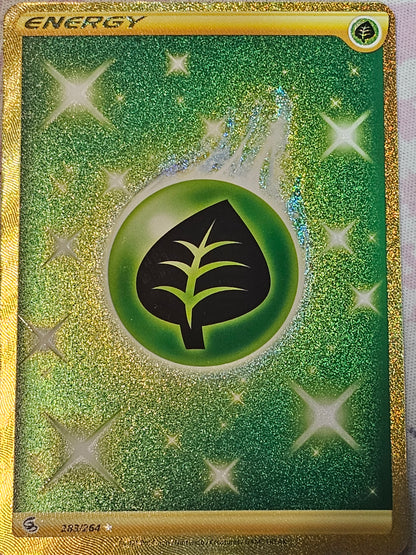 Grass Energy 283/264 - Fusion Strike Gold Secret Rare Pokemon TCG NM 283/264