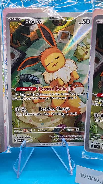 Pokemon TCG SV: Prismatic Evolutions Eevee Black Star Promo #173 NM Sealed