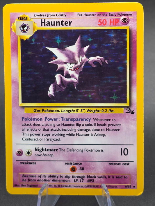 Haunter Holo 6/62 Fossil 1999 WOTC Vintage Pokémon Card LPmp