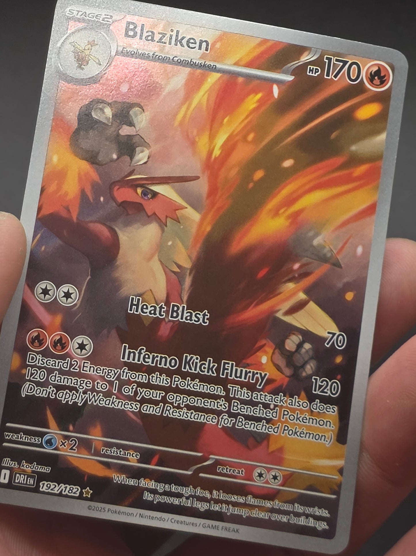 Blaziken - Illustration Rare SV10: Destined Rivals 192/182 NM