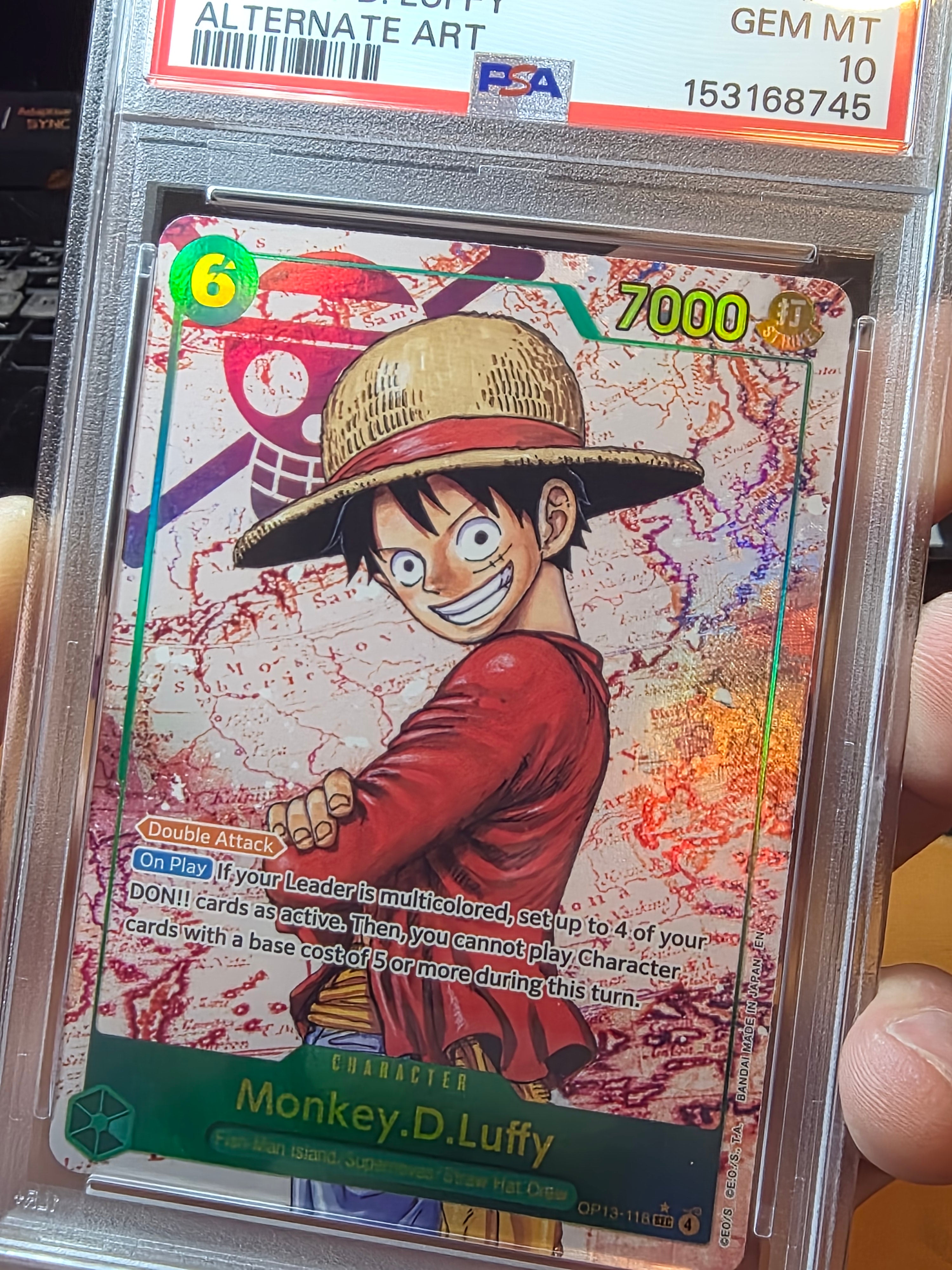 2025 One Piece Monkey D. Luffy Secret Rare Alt Art #OP13-118 PSA 10 GEM MINT