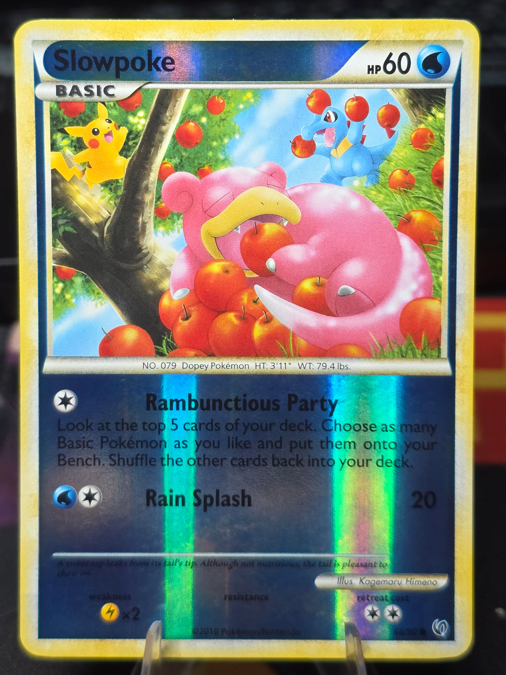 Slowpoke 66/90 Common HGSS Undaunted Pokemon Reverse Holo