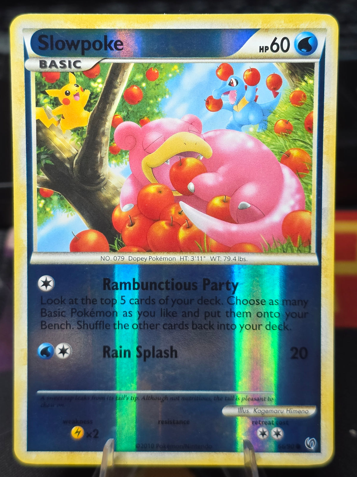 Slowpoke 66/90 Common HGSS Undaunted Pokemon Reverse Holo