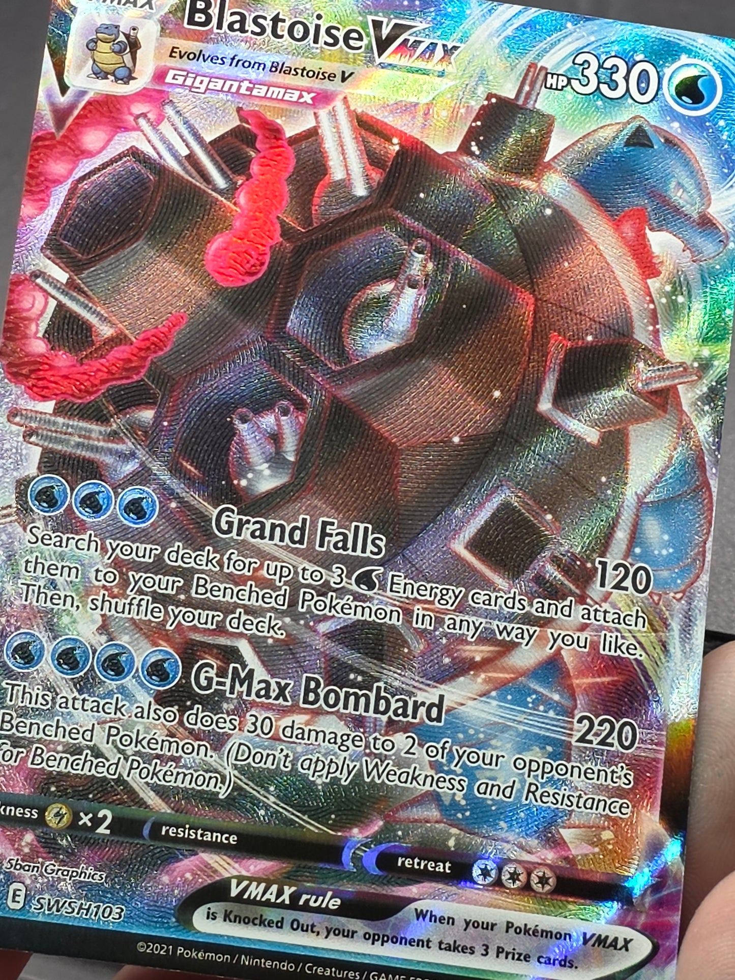 Blastoise VMAX SWSH103 Pokemon Black Star Promo Card