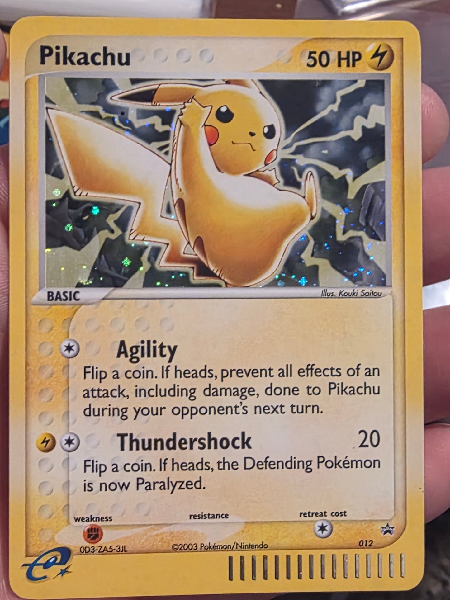 Pikachu Holo #12 Black Star PROMO Pokemon 2003 HOLO LP
