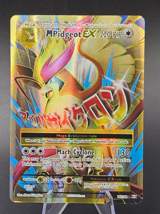 M PIDGEOT EX (MEGA) 105/108 XY EVOLUTIONS FULL ART Pokemon TCG 105/108
