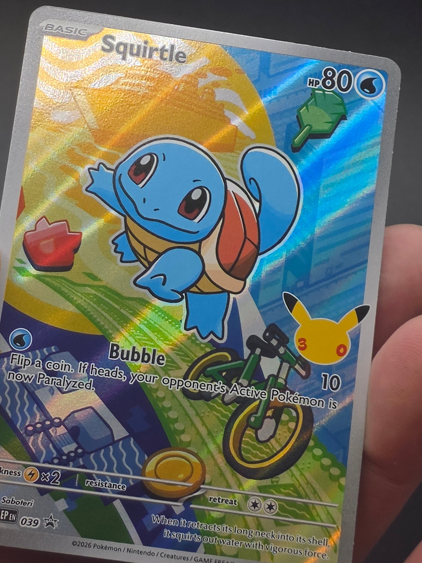 Squirtle MEP 039 Black Star Promo First Partner Series 1 Pokemon