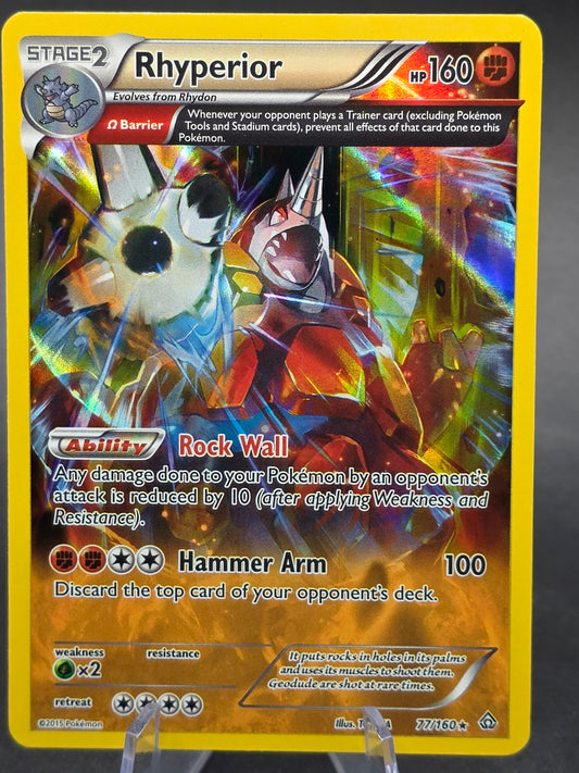 Pokémon TCG Rhyperior XY Primal Clash Holo 77/160 MINT